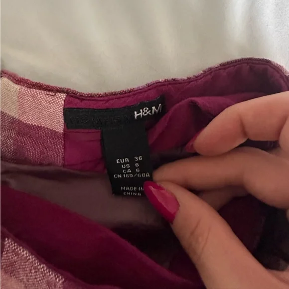 H&M Plaid Wool Mini Skirt - Picture 2 of 3